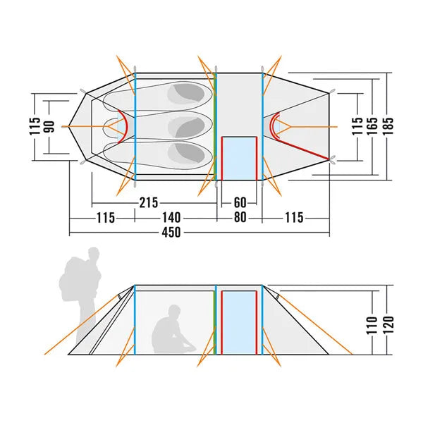 Tunnelzelt Polar 3