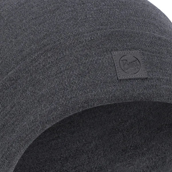 Buff Beanie Merino Heavyweight solid grey