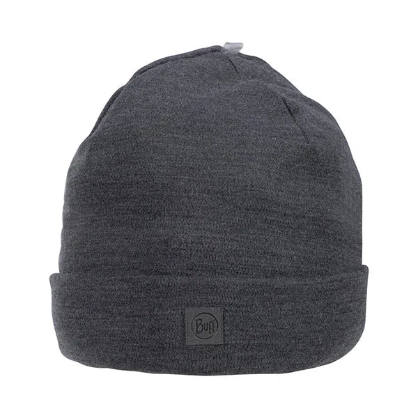 Buff Beanie Merino Heavyweight solid grey