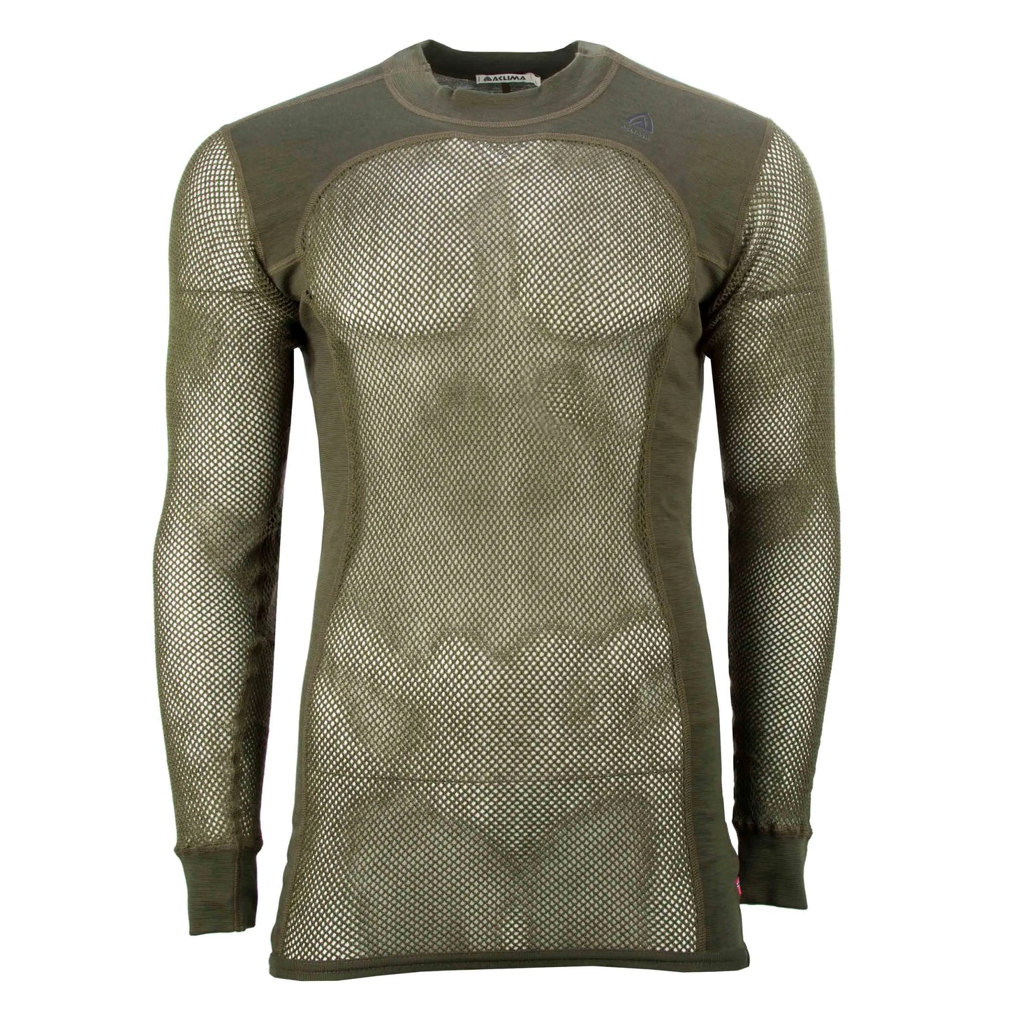 Aclima Pullover Woolnet Crew Neck olive night