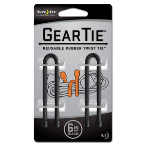 Nite Ize Gear Tie Original Gr.6 schwarz 2er Pack