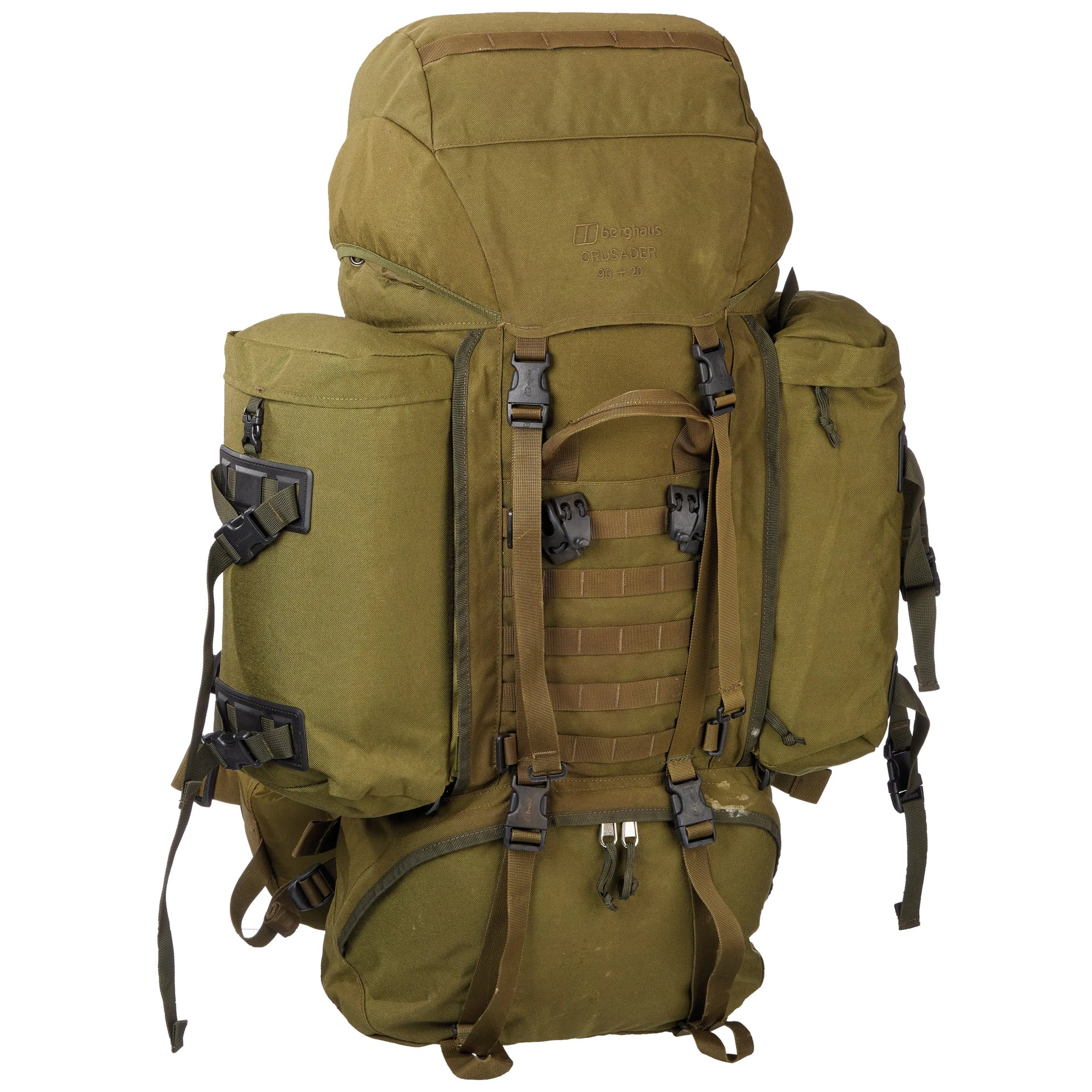 Berghaus Britischer Rucksack Berghaus 100 Liter mit Seitentasche gebraucht - ASMC