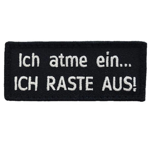 Café Viereck Patch Ich atme ein ich raste aus - ASMC