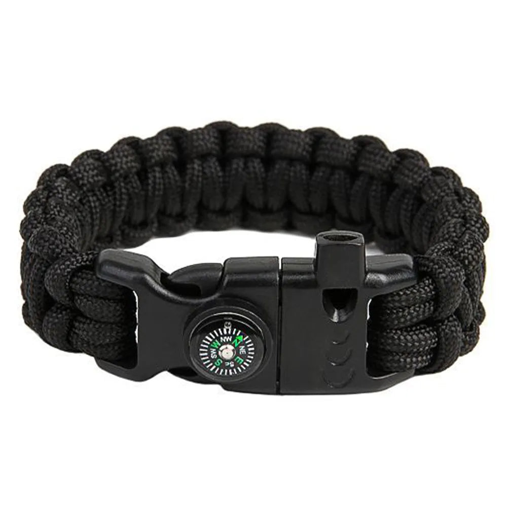 EDCX Fallschirmleinen-Armband Cobra Survival schwarz