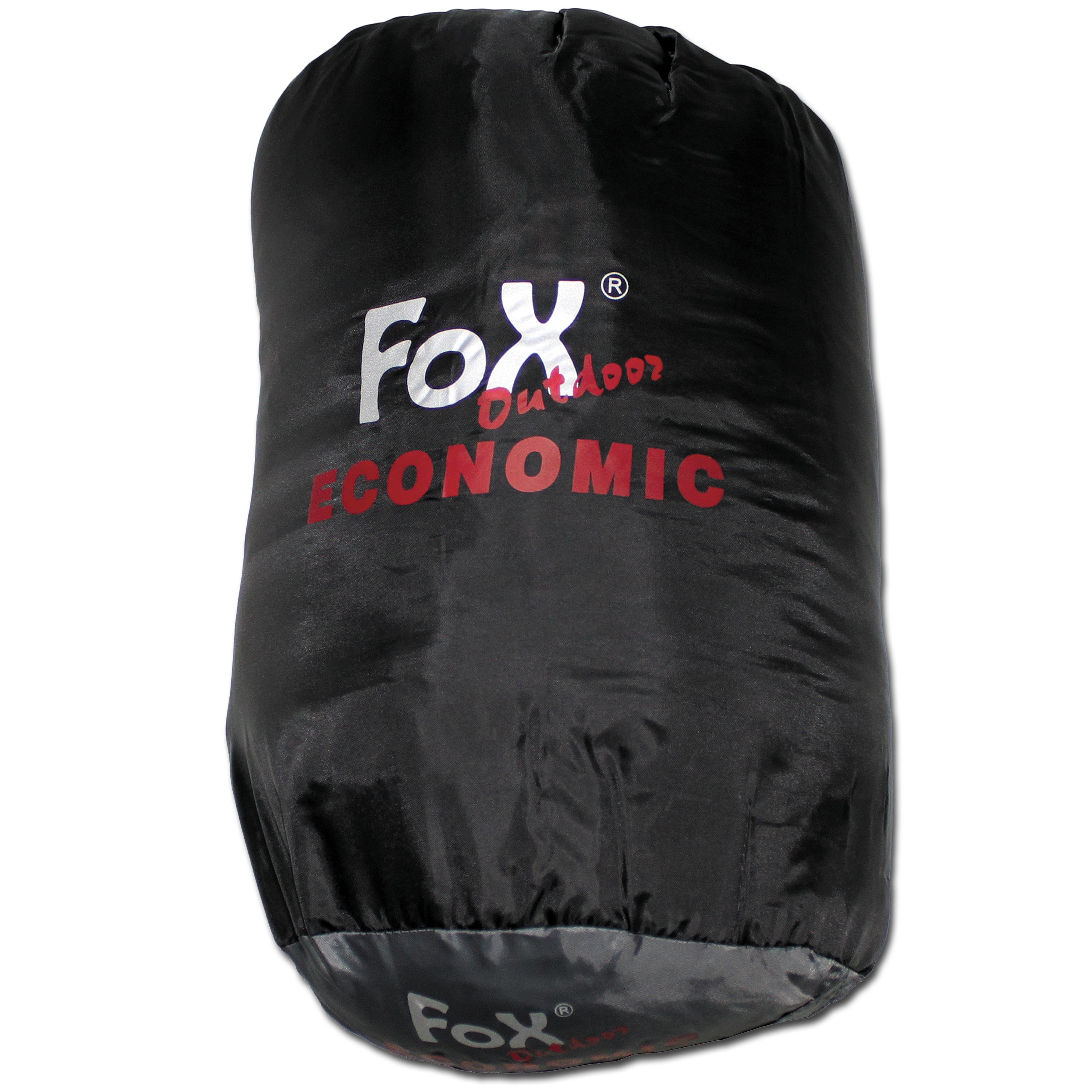 Fox Outdoor Mumienschlafsack Economic schwarz grau