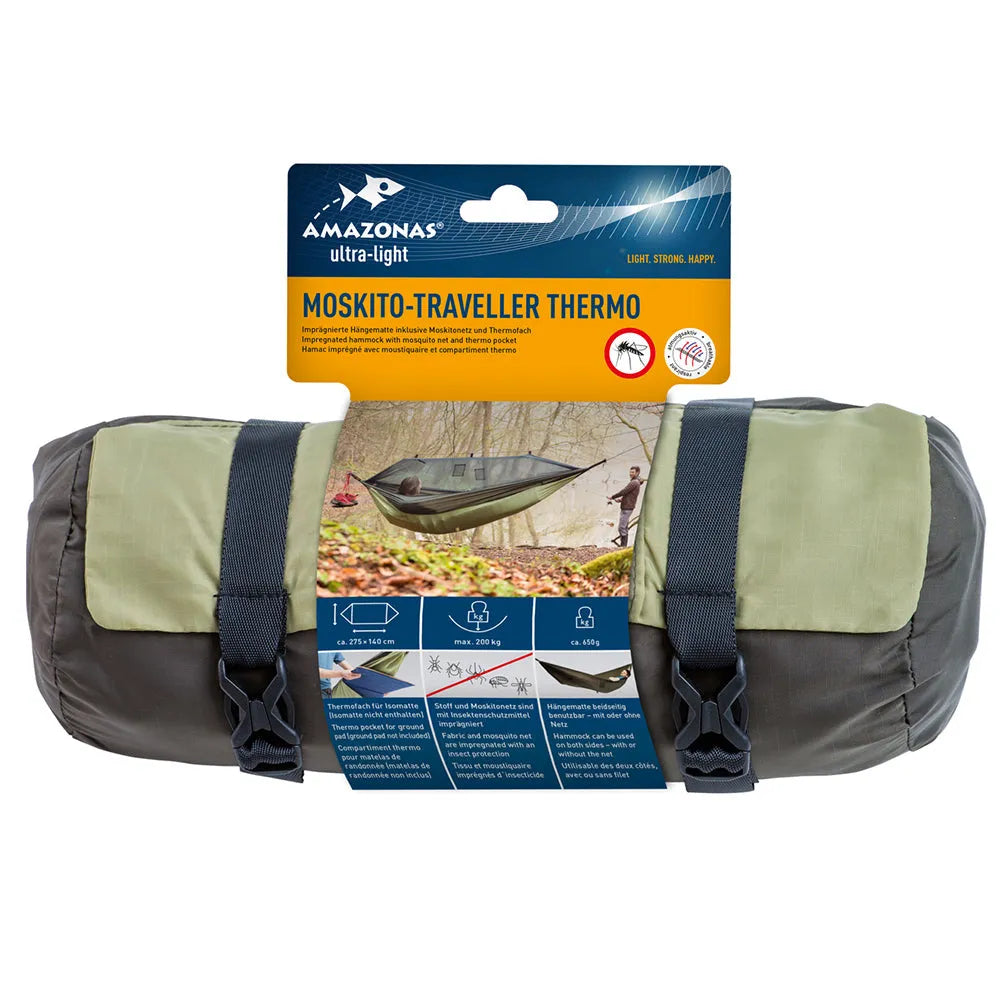 Amazonas Amazonas Hängematte Moskito Traveller Thermo grün schwarz - ASMC