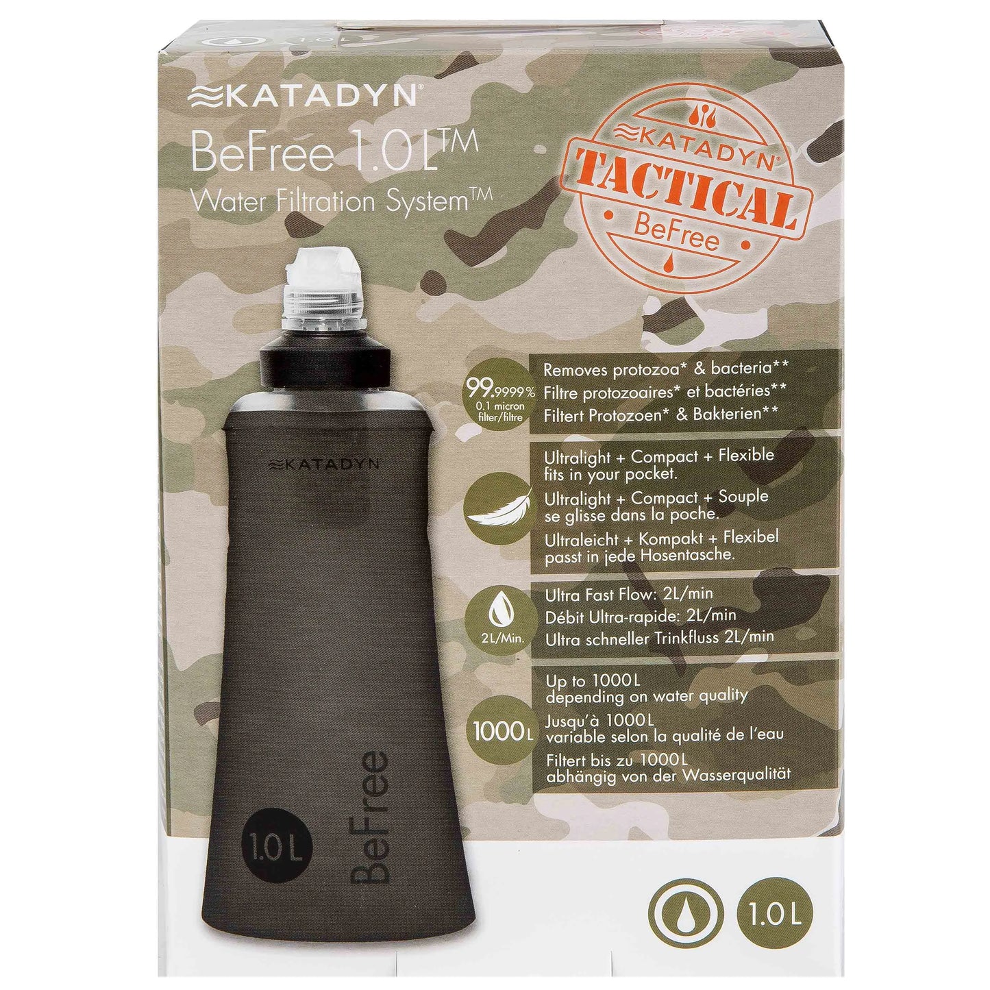 Katadyn Katadyn Filtersystem BeFree Tactical 1.0 Liter schwarz - ASMC