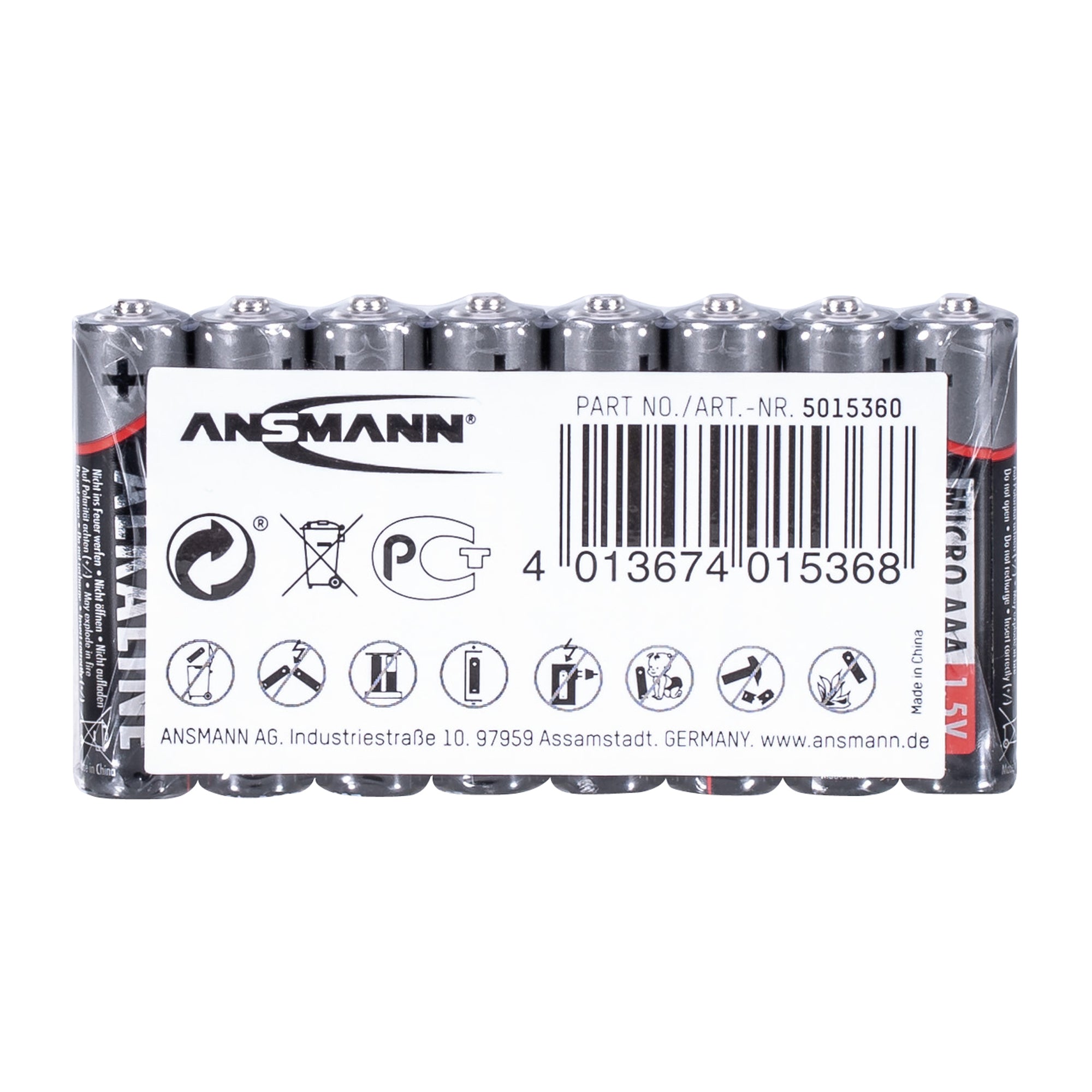 Batterie Alkaline AAA 1.5 V 8er Pack