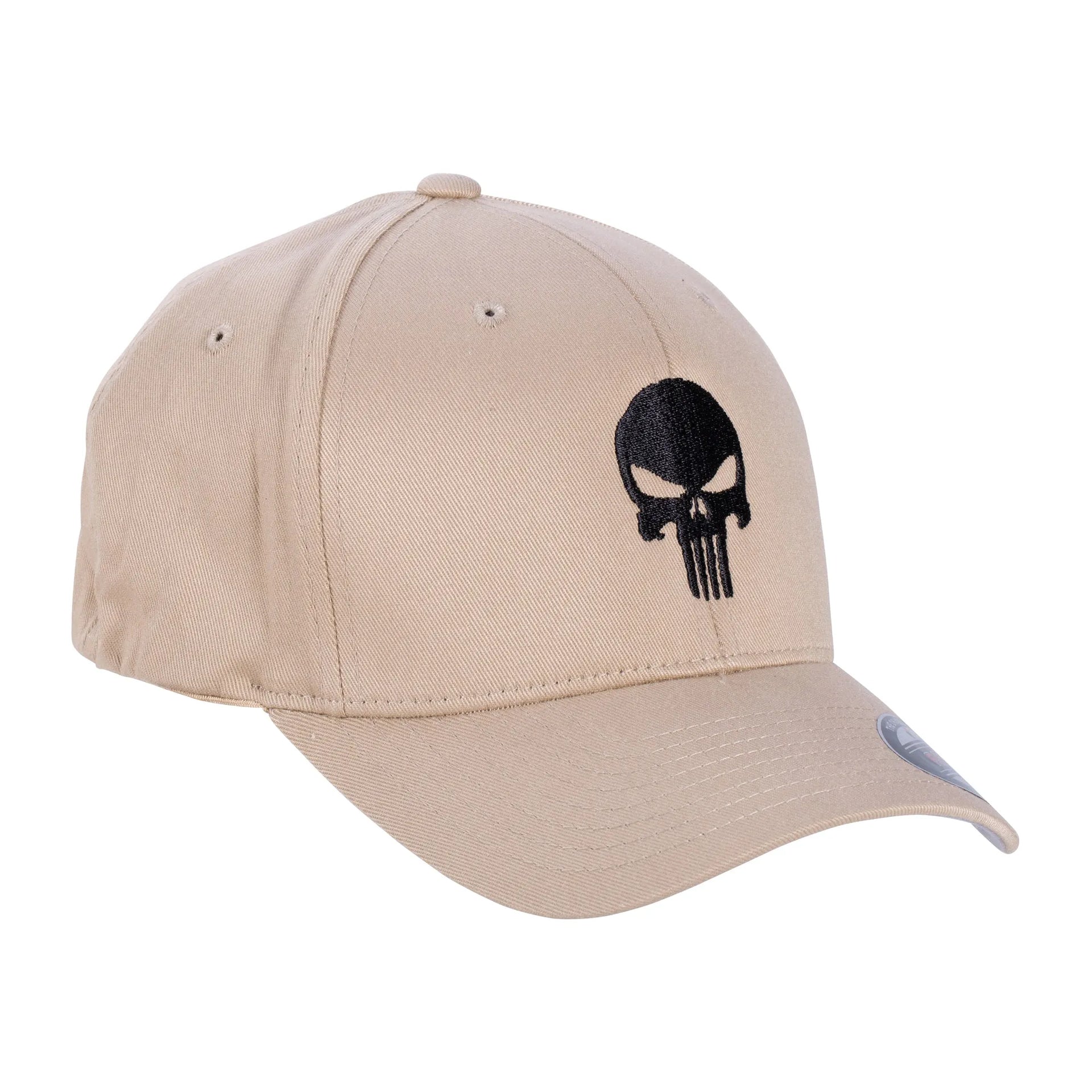 Café Viereck Cap Flexfit Punisher schwarz sand