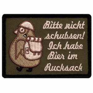 Café Viereck Patch Bitte nicht schubsen - ASMC