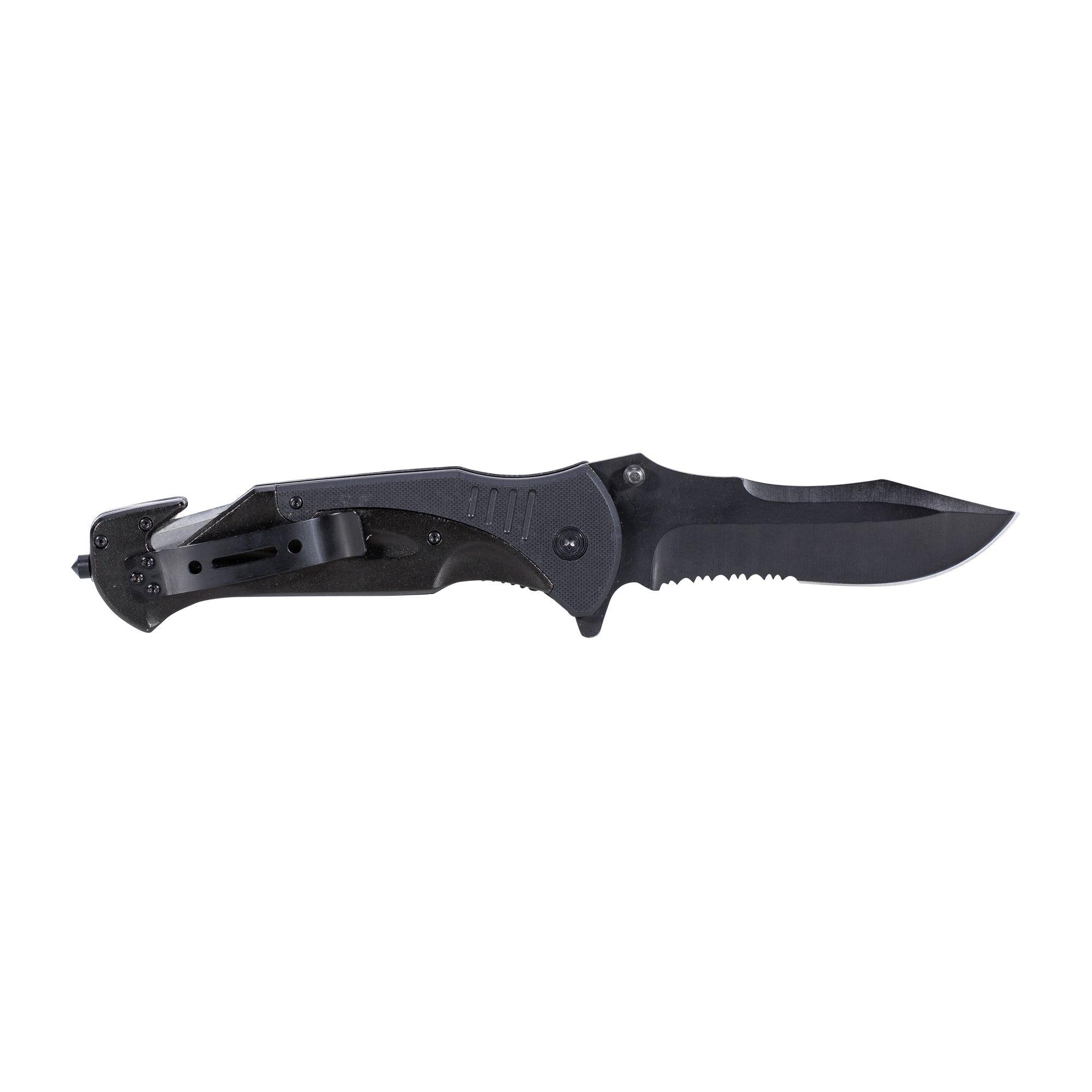 Mil-Tec Rettungsmesser Pocket Knife 440/G10 schwarz