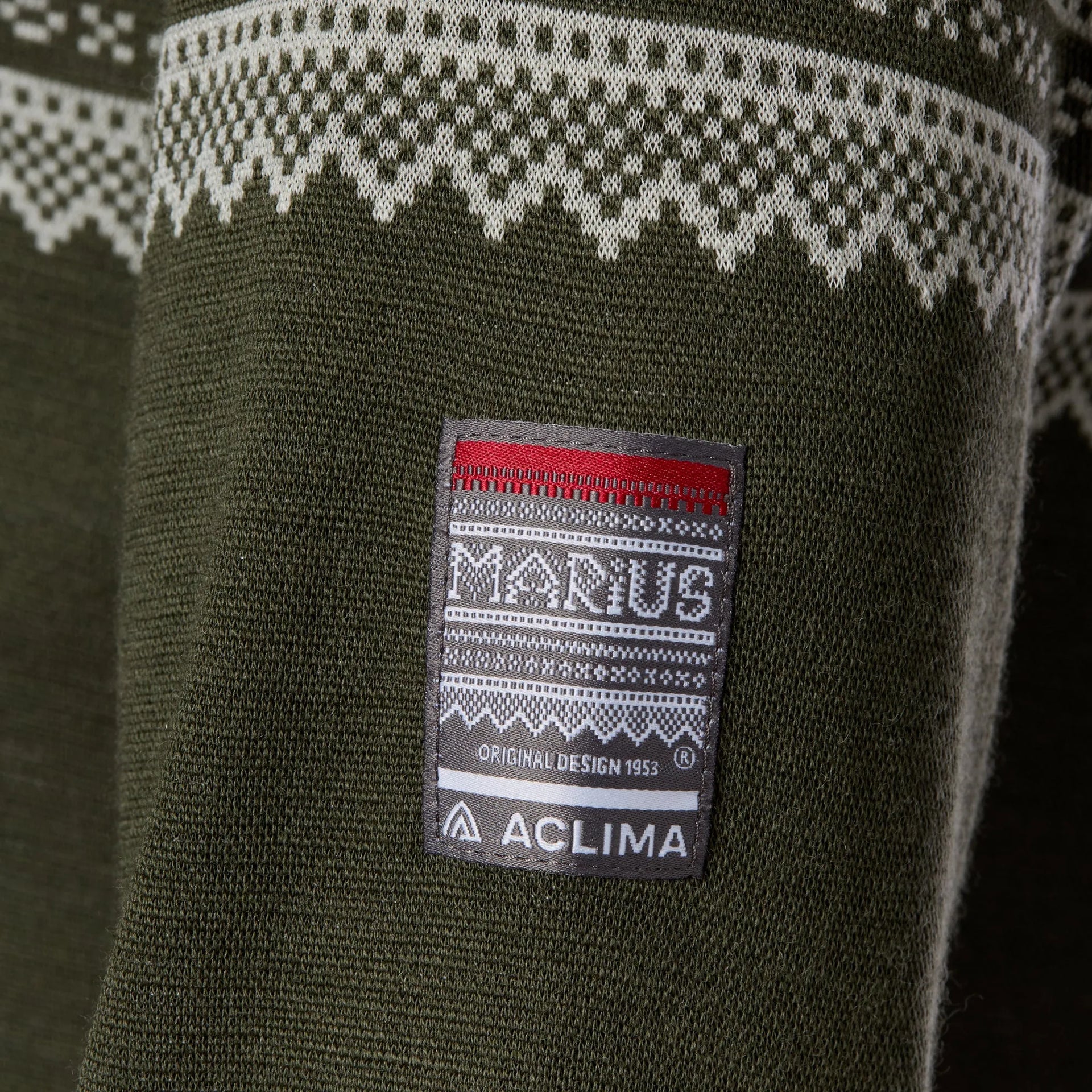 Aclima Aclima Pullover DesignWool Marius Mock Neck Zip nordmarka - ASMC