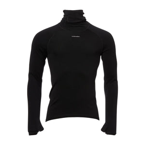 Icebreaker Langarmshirt Roll Neck Merino Männer schwarz