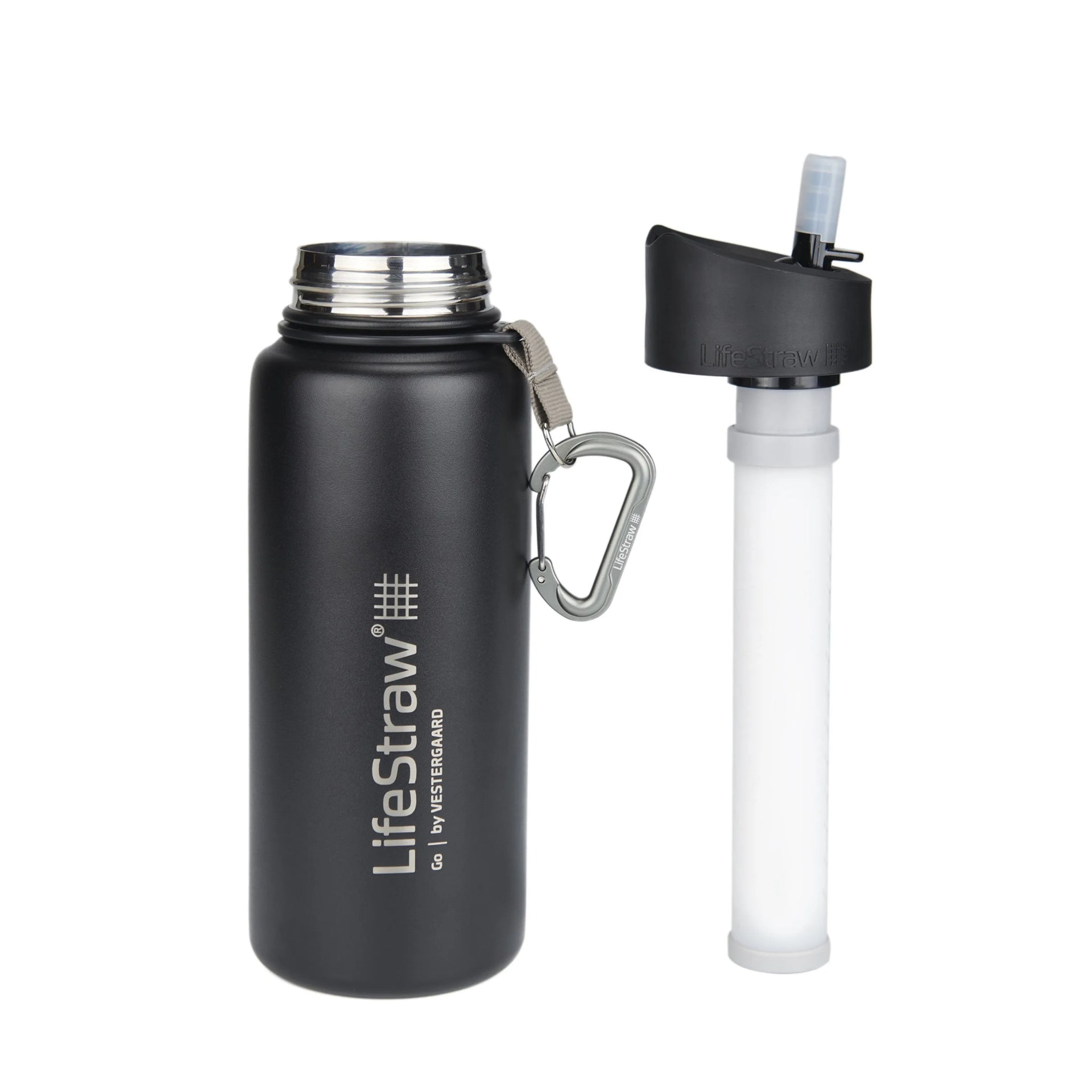 Wasserflasche Go Edelstahl mit Filter 0.7 L