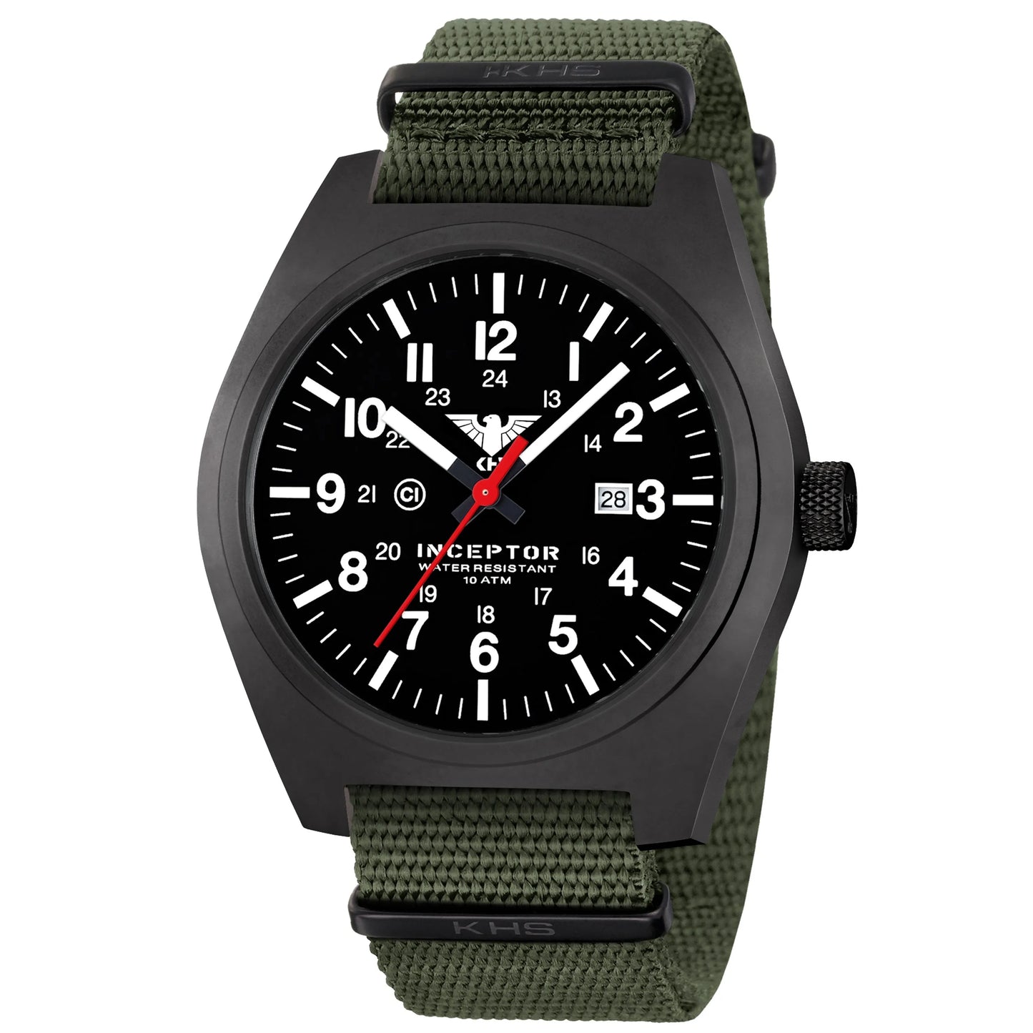 KHS Armbanduhr Inceptor Black Steel Natoband - ASMC