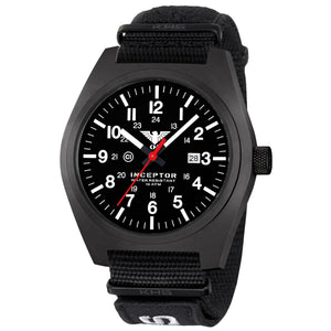 KHS Armbanduhr Inceptor Black Steel XTAC Natoband - ASMC