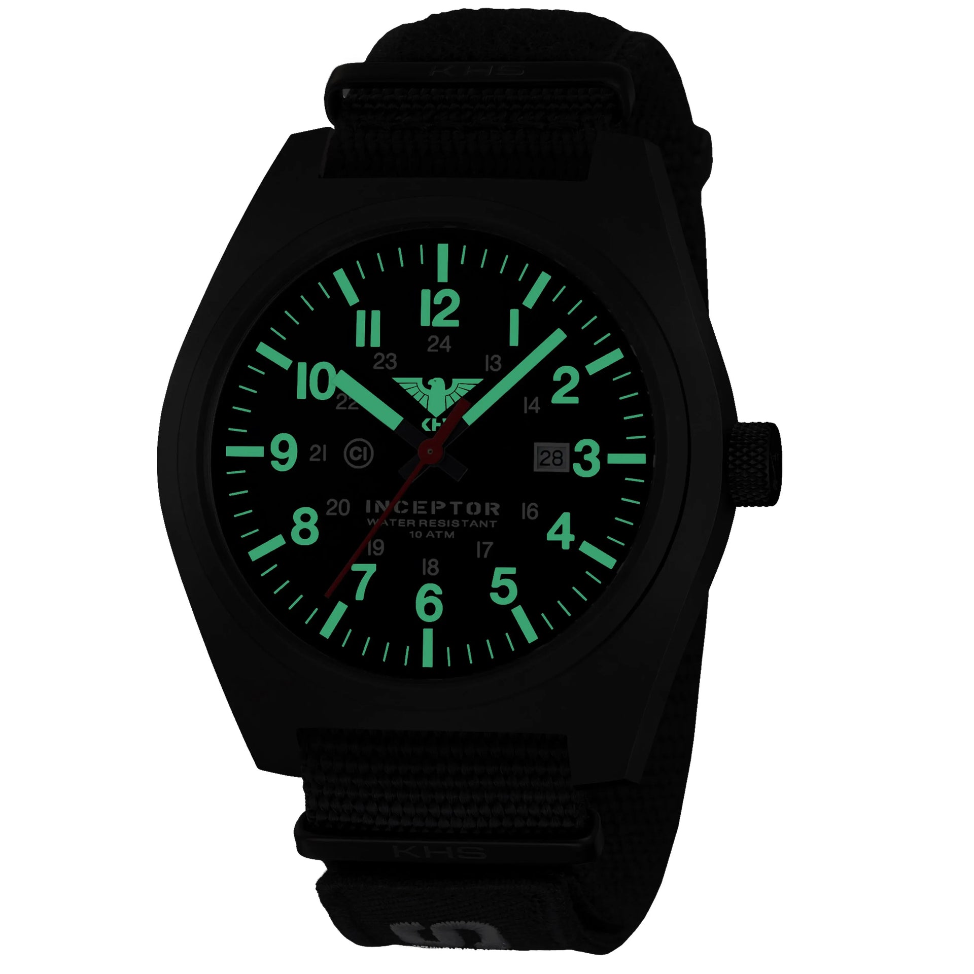 KHS Armbanduhr Inceptor Black Steel XTAC Natoband - ASMC