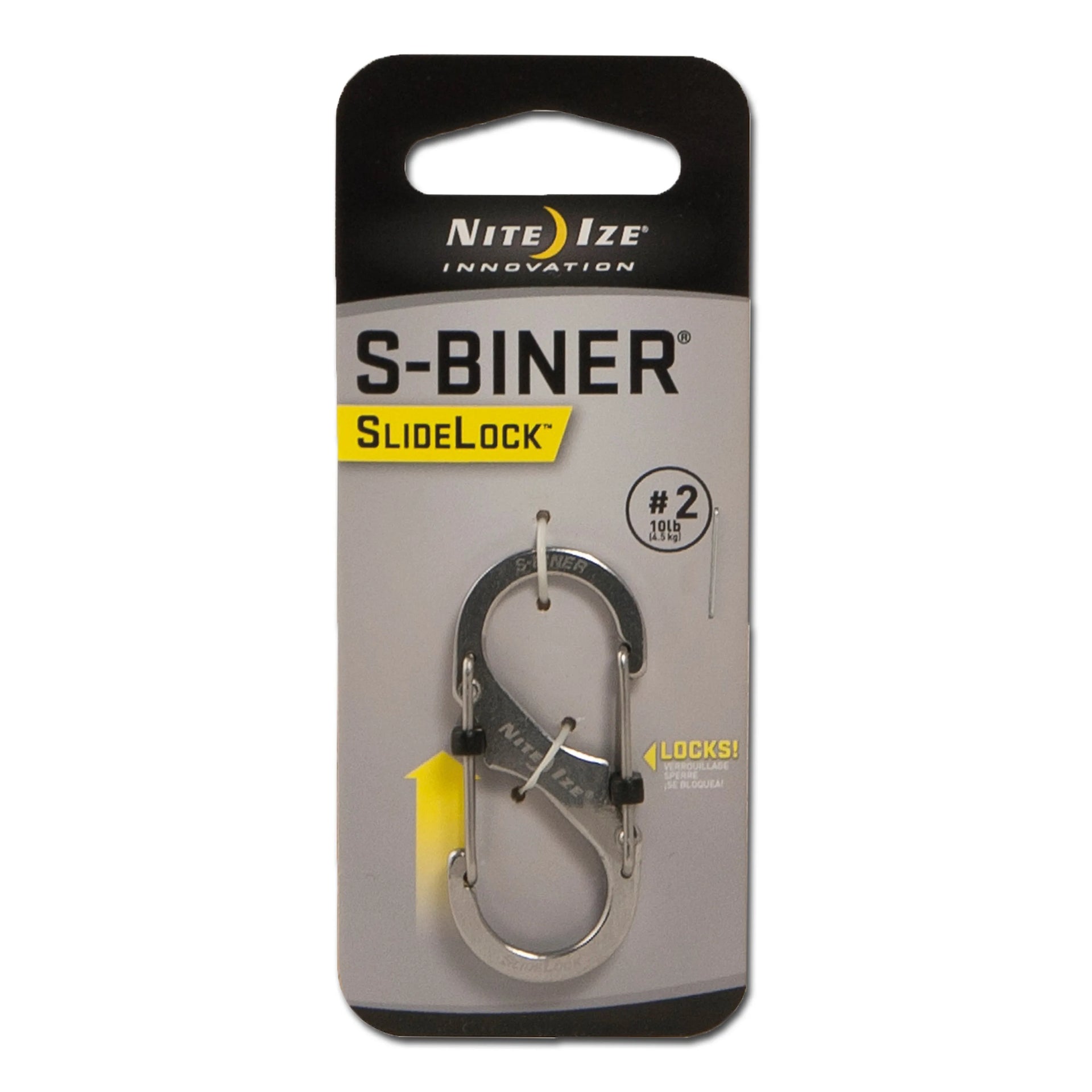 Karabiner S-Biner SlideLock Edelstahl