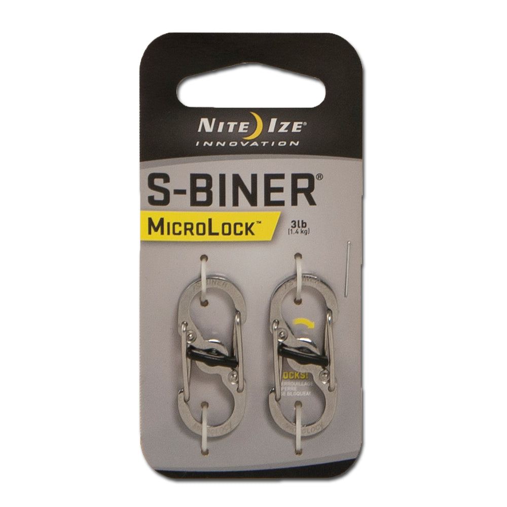Karabiner S-Biner MicroLock 2er Pack