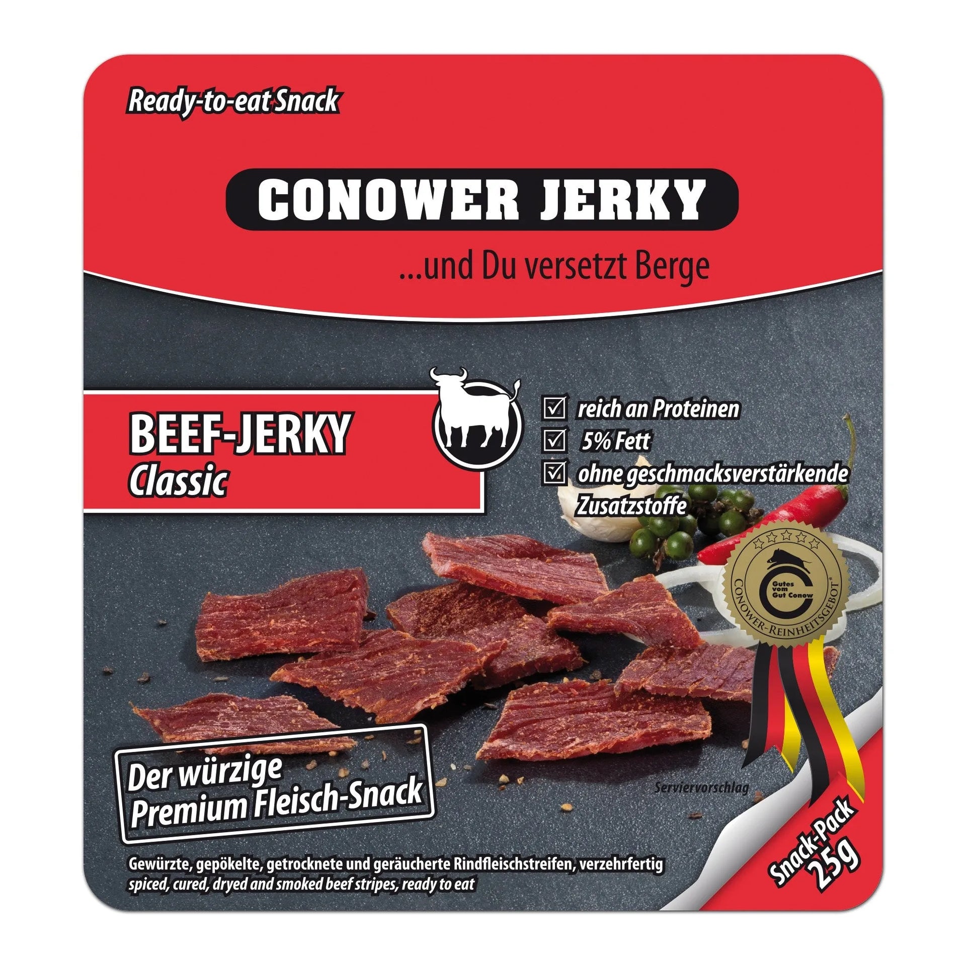 Conower Snacks Jerky Beef Classic 25 g - ASMC