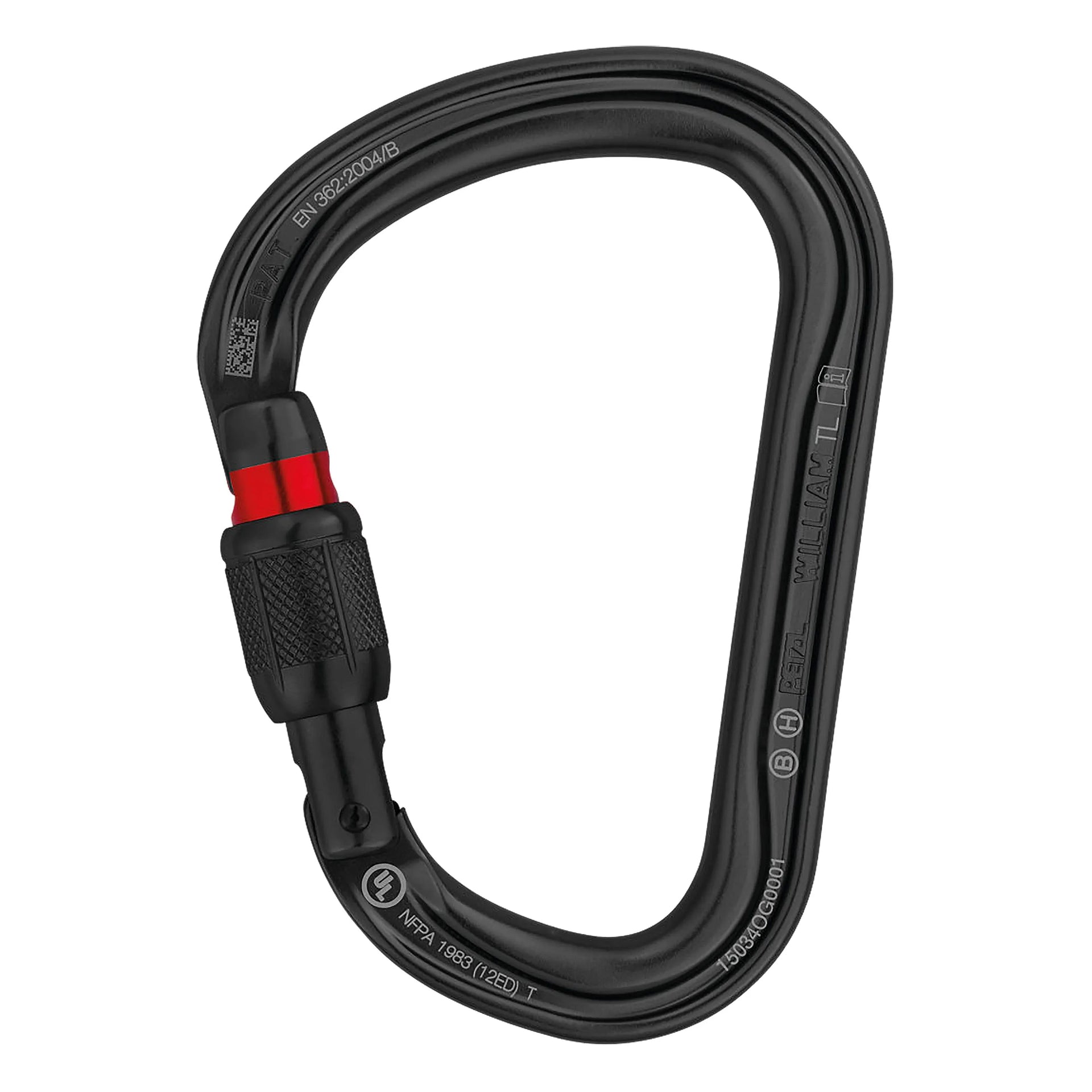 Petzl Karabiner William Screw Lock schwarz