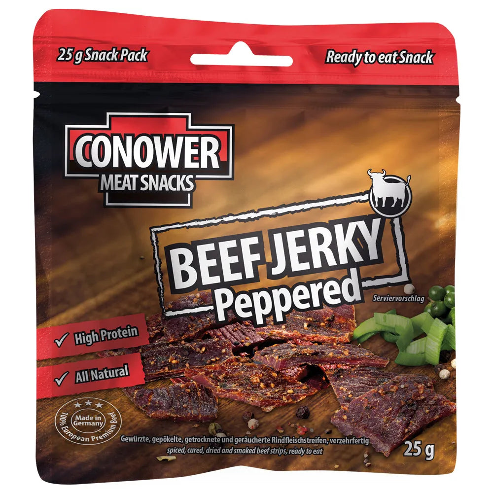 Conower Snacks Beef Jerky Peppered 25 g - ASMC