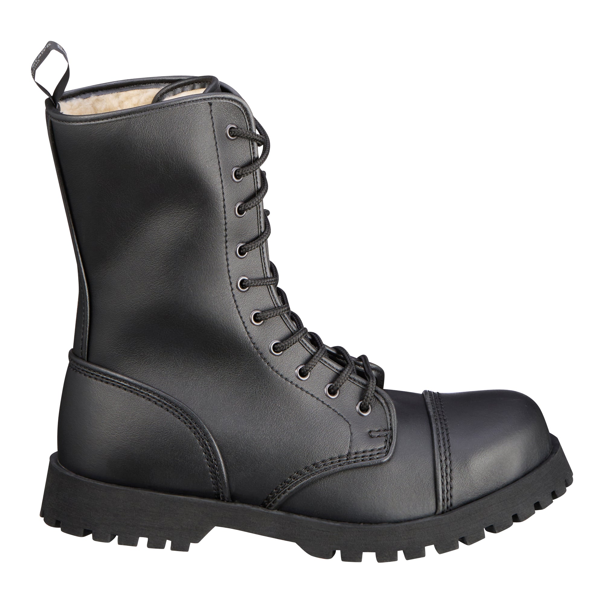 Boots & Braces Stiefel 10-Loch Vegetarian Winter schwarz