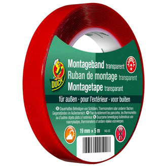 Duck Tape Montageband Außen 19 mm x 5 m transparent