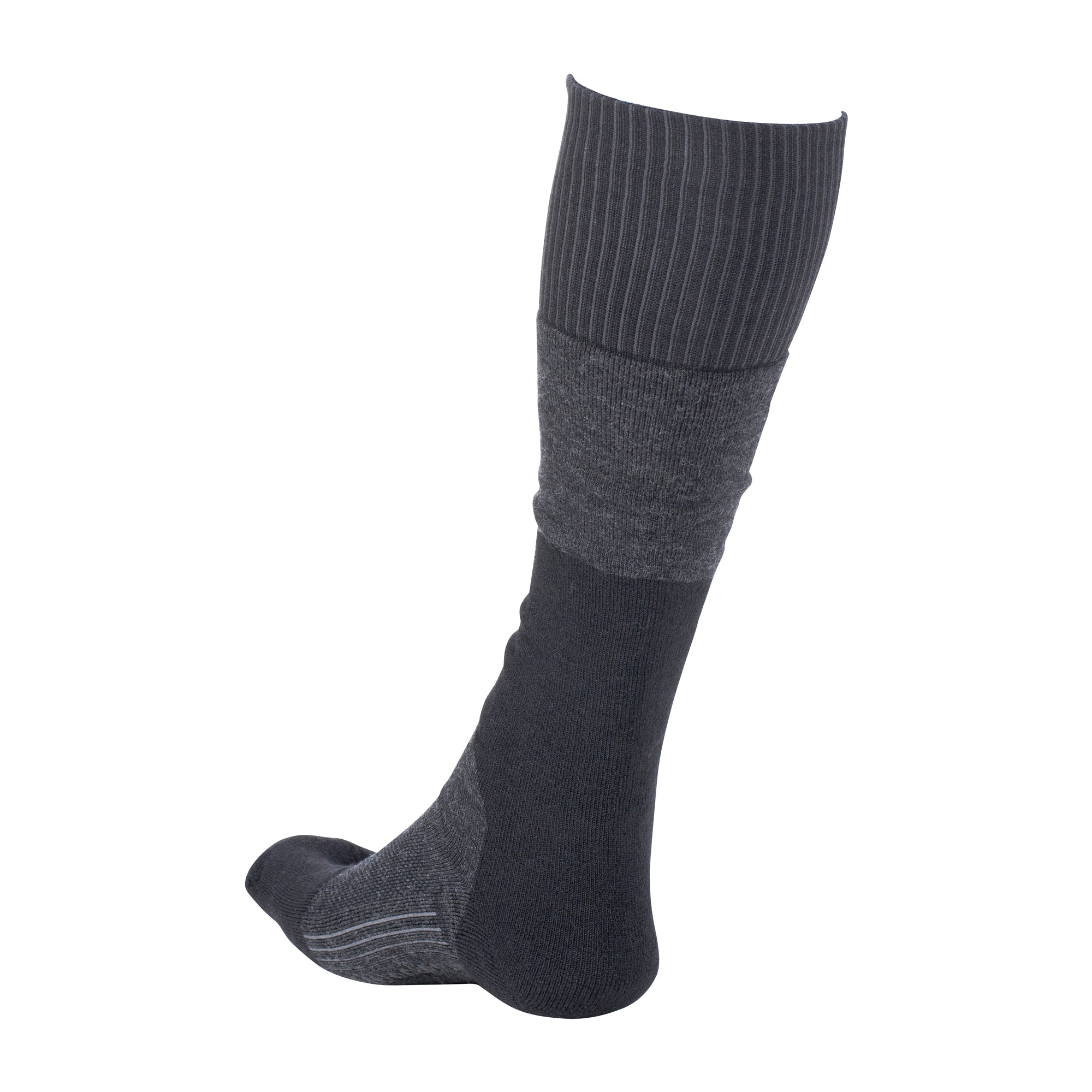 Woolpower Socken Skilled Knee-High 400 dunkelgrau schwarz