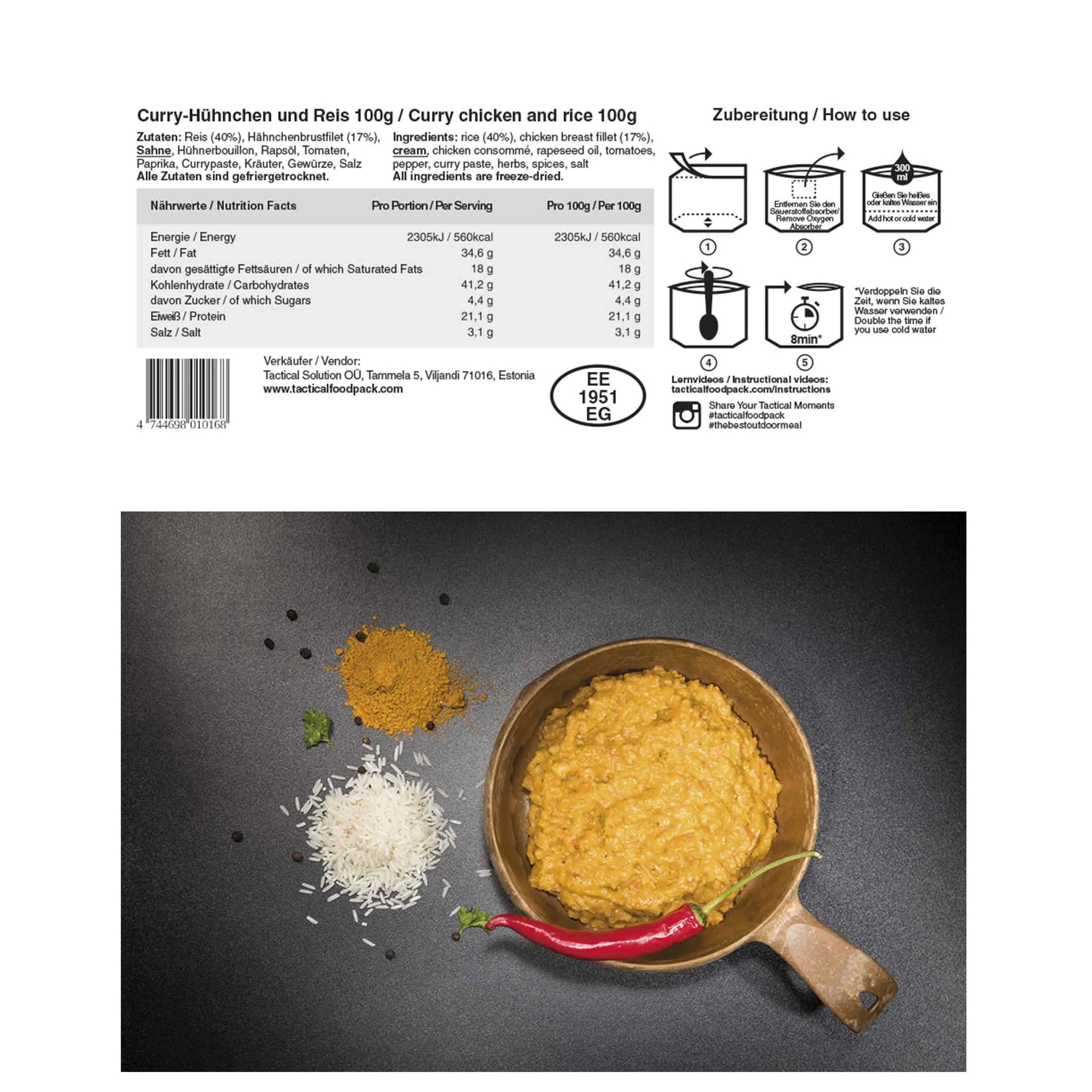 Hähnchencurry mit Reis