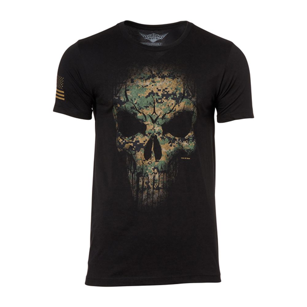 T-Shirt USMC Marpat Skull