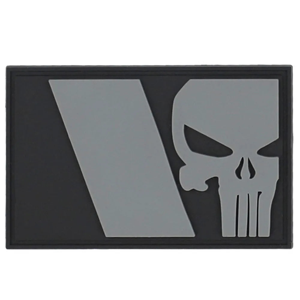 101 Inc. 3D Patch PVC Punisher USA Flag grau