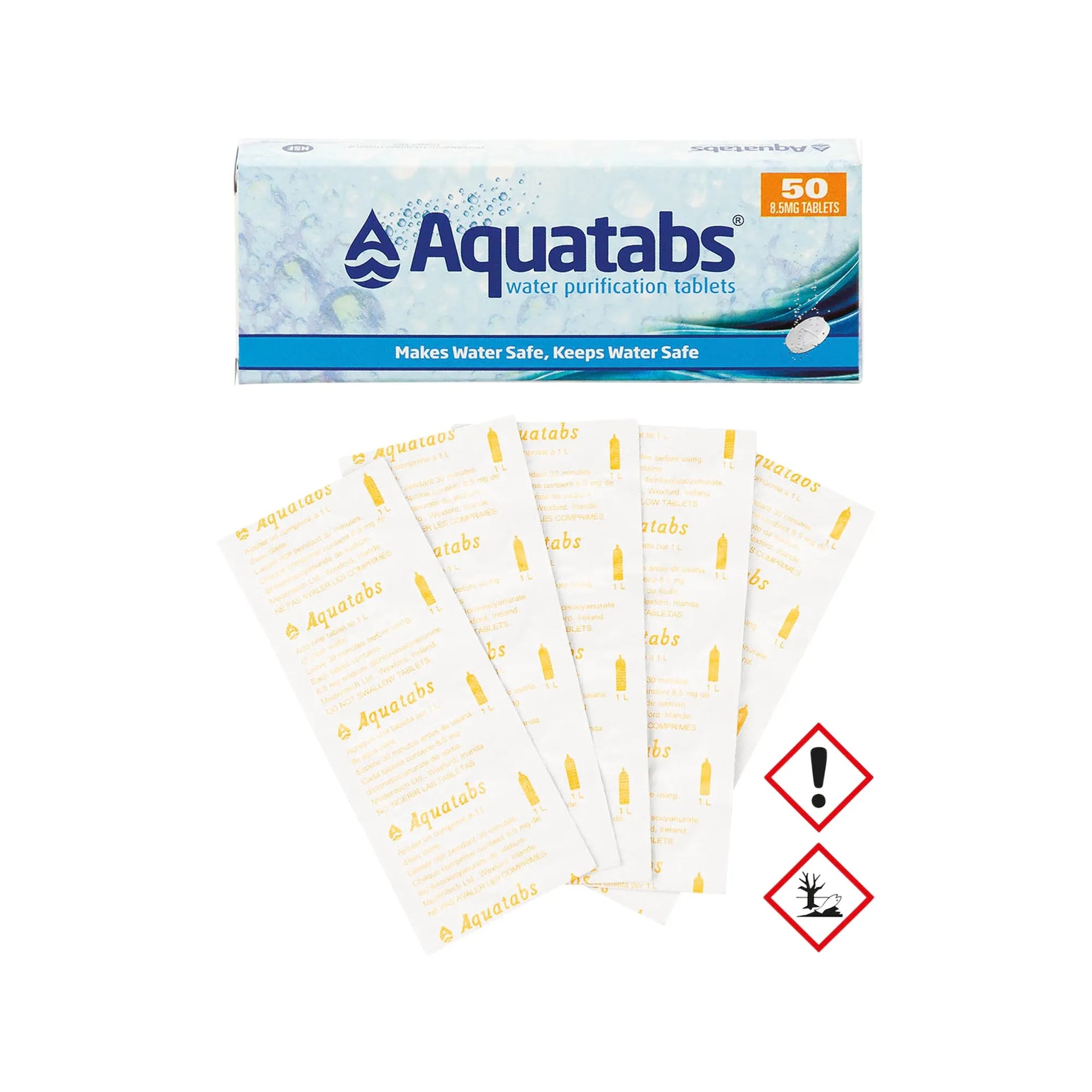 MFH Wasserreinigungstabletten Aquatabs 50 Tabletten - ASMC