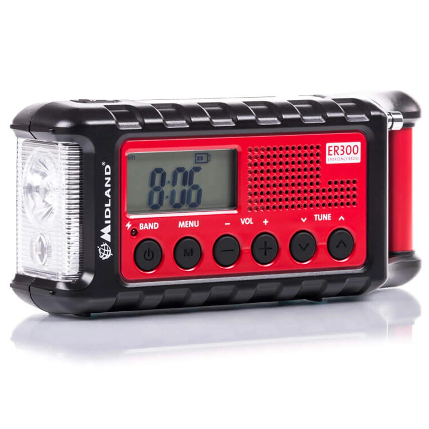 Midland Midland Outdoor Kurbel-Radio ER 300 rot - ASMC