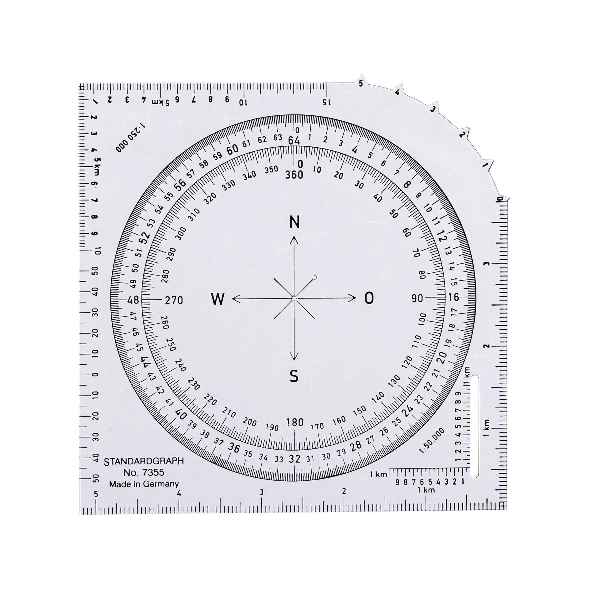 Standardgraph Karten-Winkelmesser - ASMC