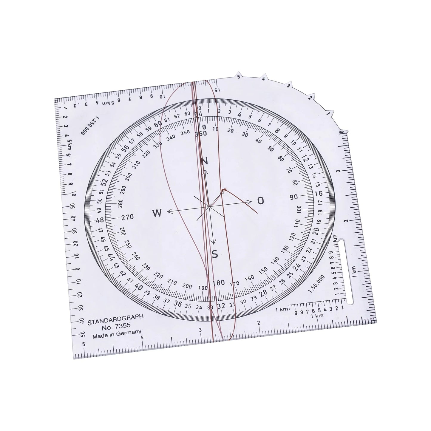 Standardgraph Karten-Winkelmesser - ASMC